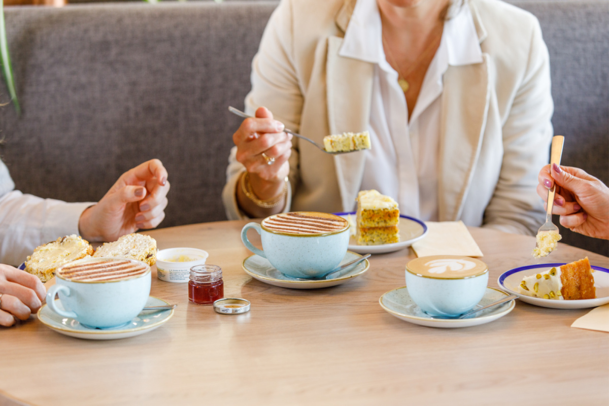 Tea, coffee and cakes at Webbs Cheltenham